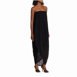 Burberry Strapless Asymmetric Maxi Dress size 10